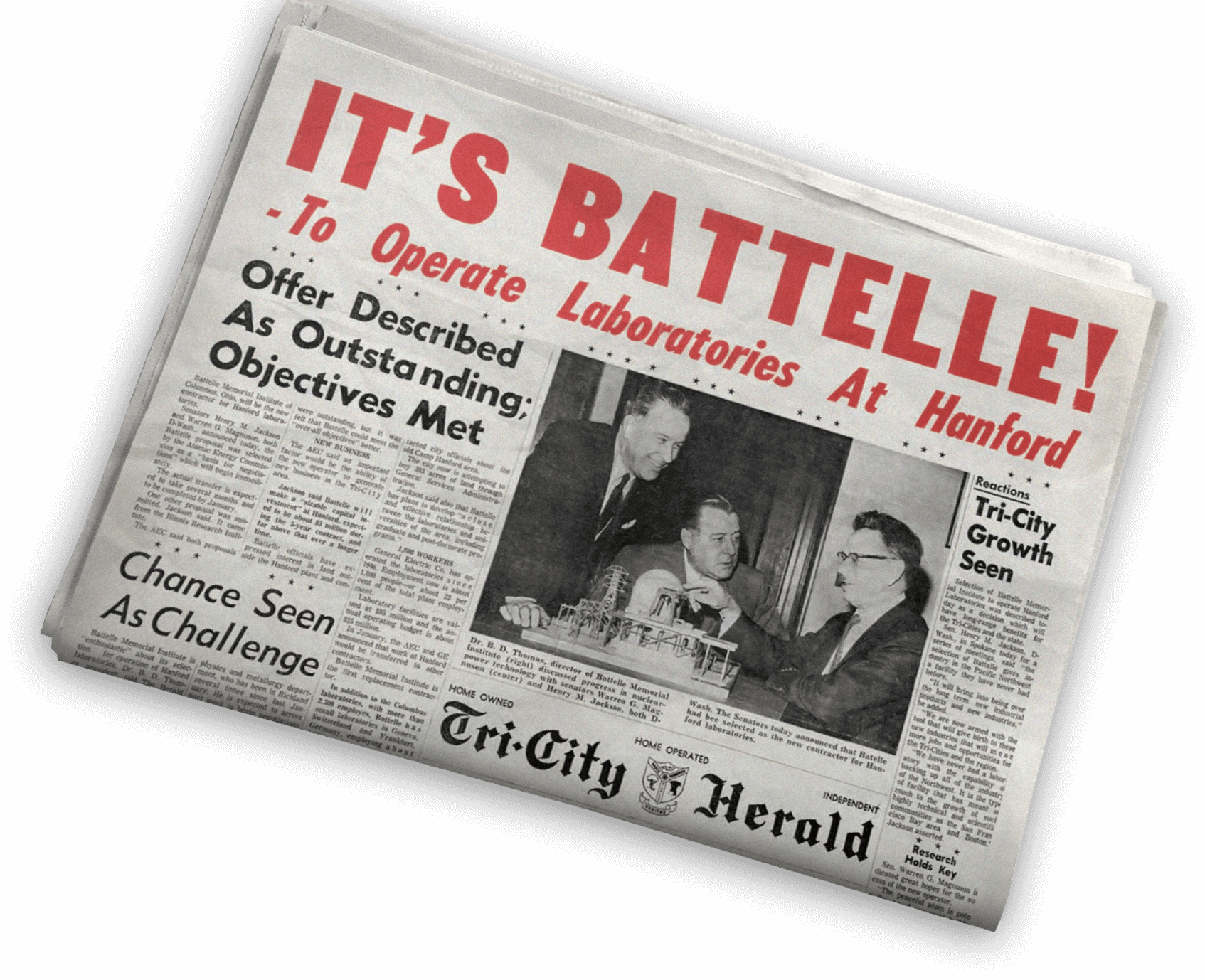 Photo of Battelle featured in News Paper
