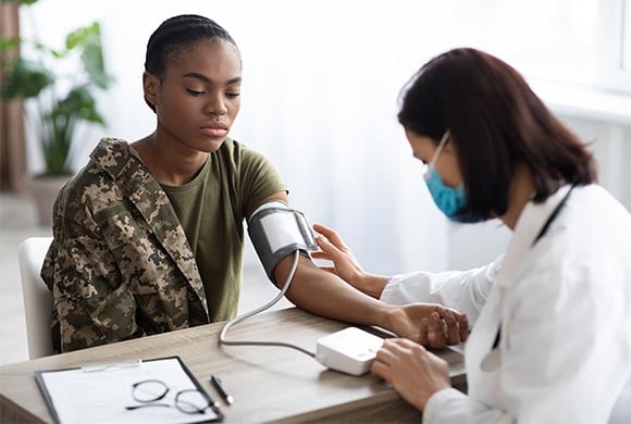 Photo of Soldier undergoing health test