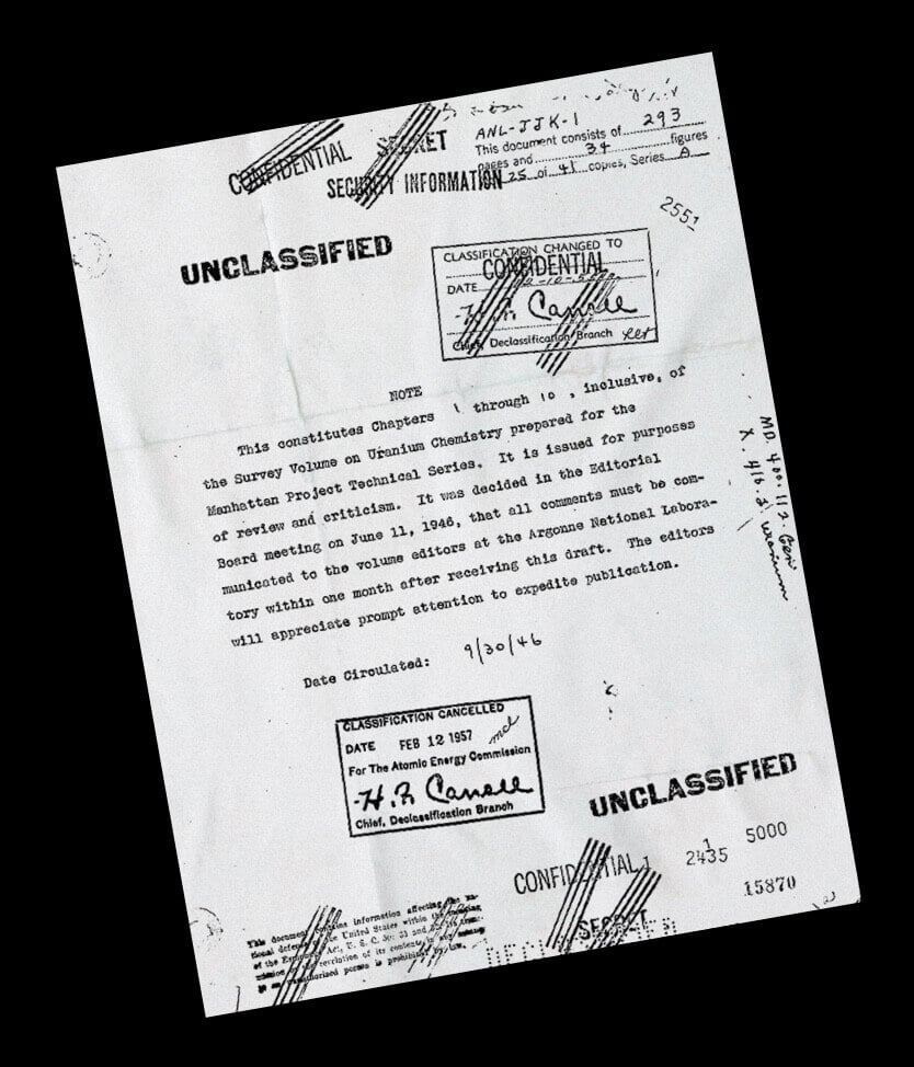 Photo of Unclassified Document
