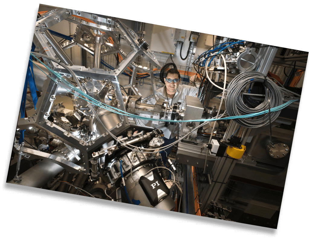 Photo of worker in Brookhaven National Laboratory