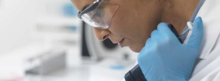 Woman working in Lab Woman working in Lab