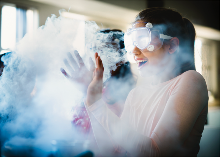 Photo: STEM Student working on Chemistry Project