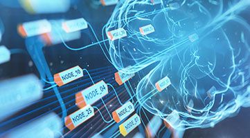 Image: Digitized Brain-Computer Interface showing brain wave activity