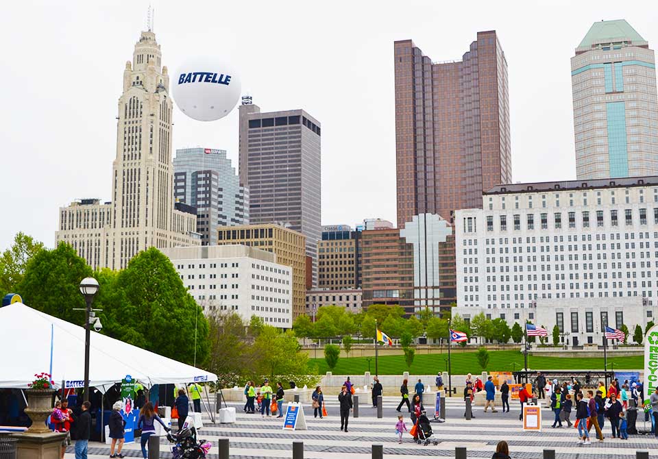 Photo: people at a science fair in columbus ohio