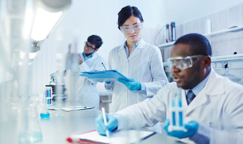 Photo: Battelle Scientists discussing water quality research