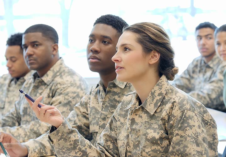 Photo: veterans engaging in a workshop