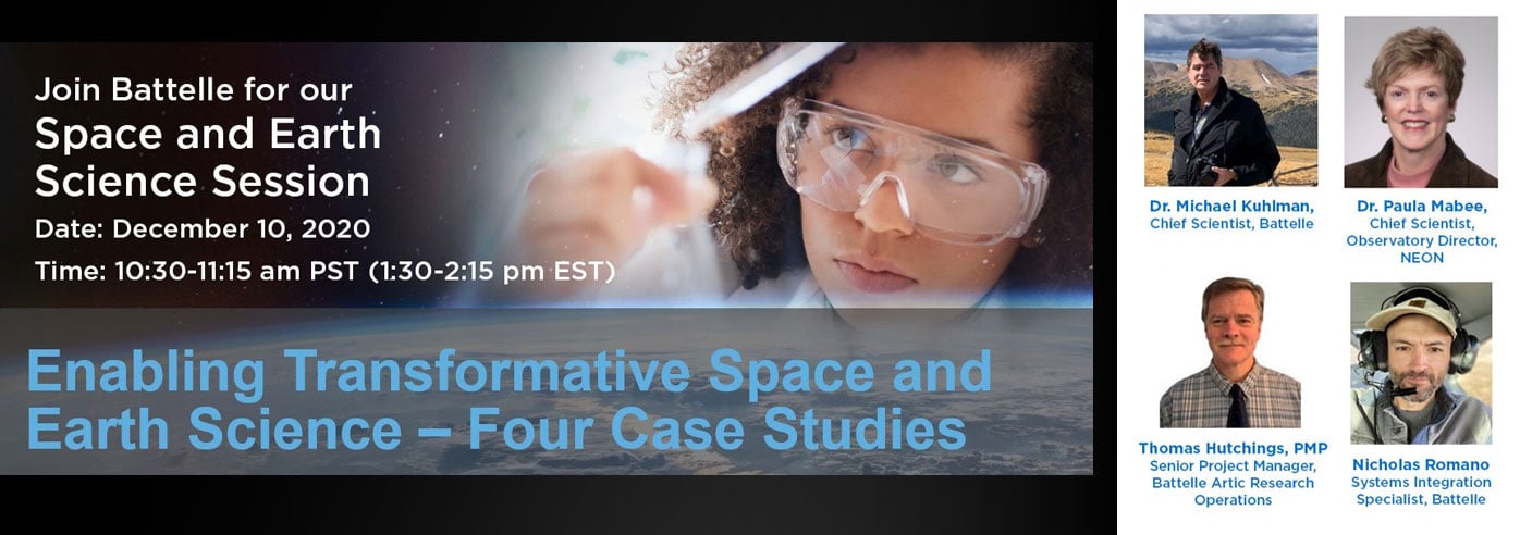 Battelle Space and Earth Science Session at AGU 20202 Photo: Battelle Space and Earth Science Session at AGU 20202