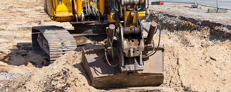 Photo: worker working at a remediation site