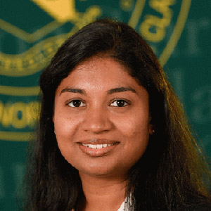 Dinusha-Siriwardena-expert Photo: Headshot of Battelle research scientist Dinasha Siriwardena, who focuses on PFAS remediation