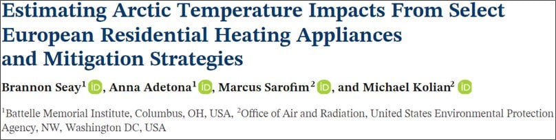 Photo: Screenshot showing the Battelle and EPA research in an academic journal. 