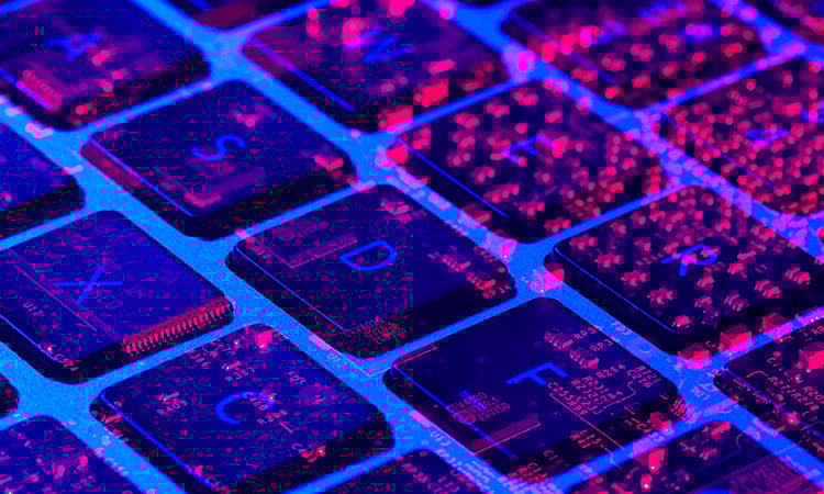 Photo: Computer keyboard up close