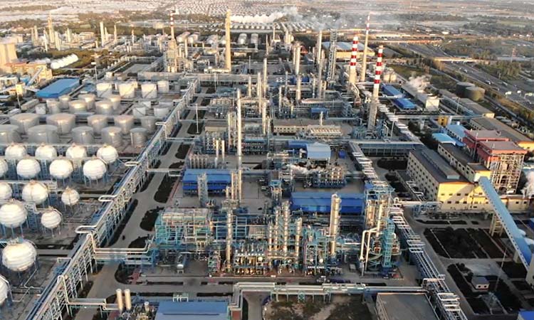 Photo: birds eye view of a carbon plant