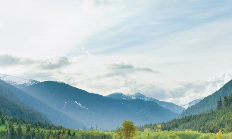 Photo: Mountains with sky above