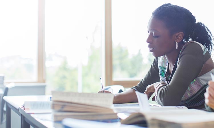 Photo: stem student in class studying