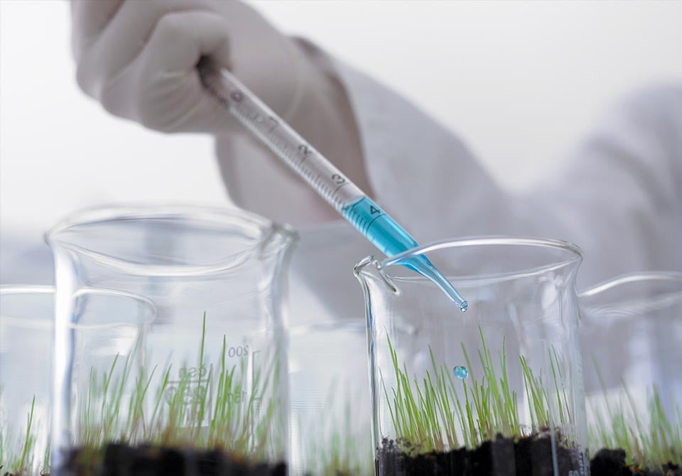 product-safety-testing-featured Photo: Battelle study director conducting testing on sustainability of crop protection product