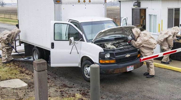 Photo: REBS Experts testing an automobile