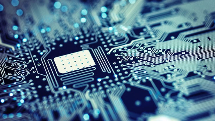 Photo: Microelectronic circuit board as part of COTS assembly