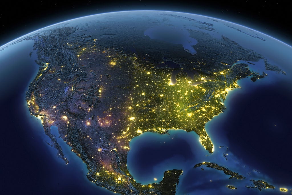Rotator_Image-Infrastructure Photo: Photo of United States Critical Infrastructure lit at Night