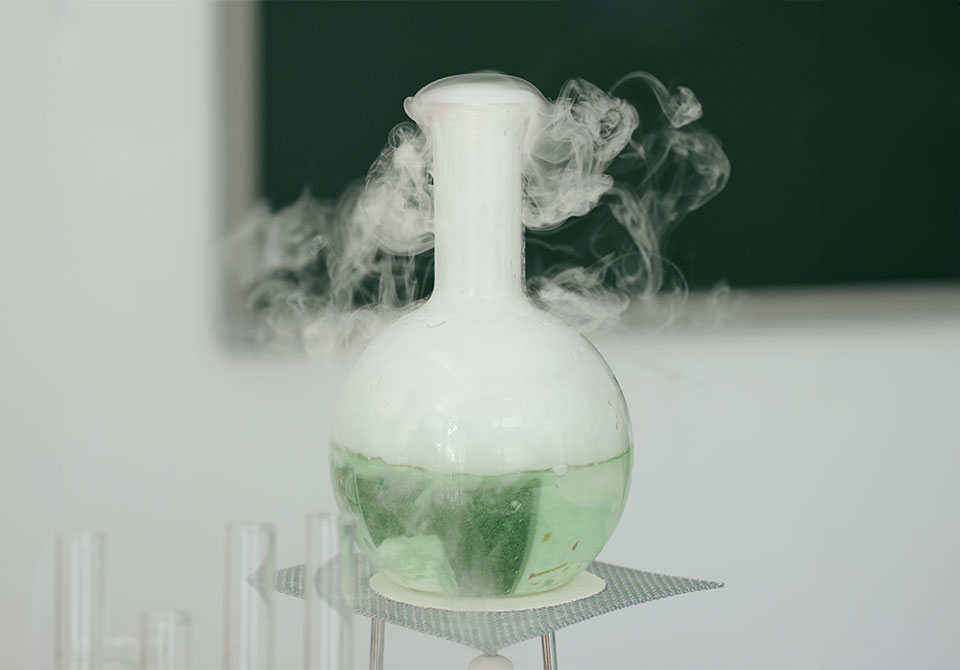pfas-testing-vapor-callout Image: Analysis of vapor in a analytical chemistry lab focused on PFAS