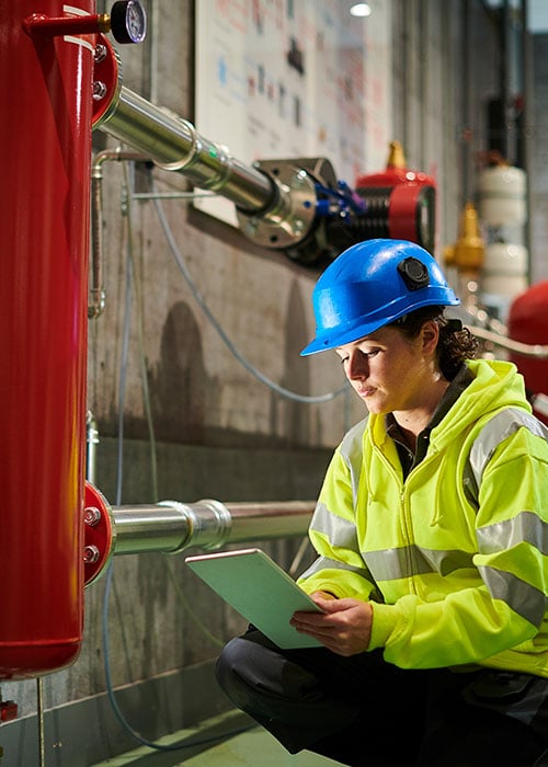 Image: Battelle program manager on-site during an AFFF phase-out program