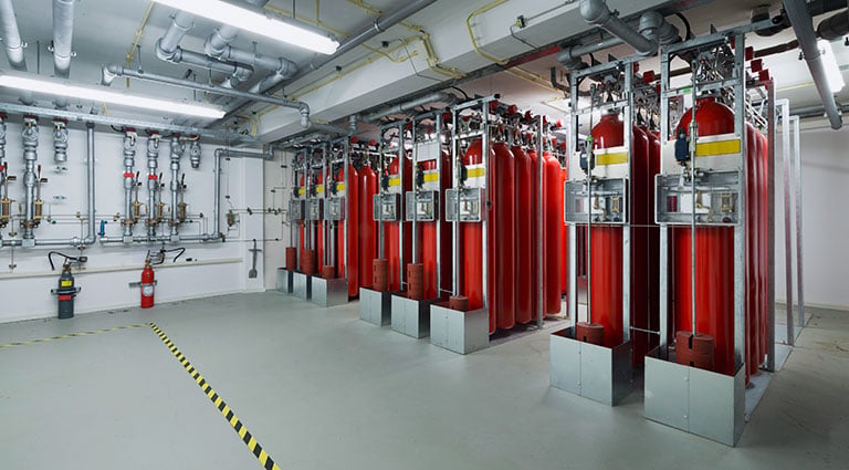 Image: Fire suppression system filled with PFAS-containing AFFF foam