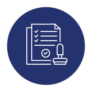 Icon: Representing permitting and regulatory services for carbon sequestration projects