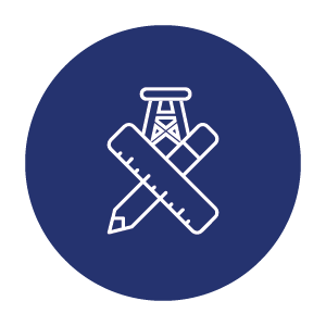 Icon: Representing the design and construction of CO2 injection wells