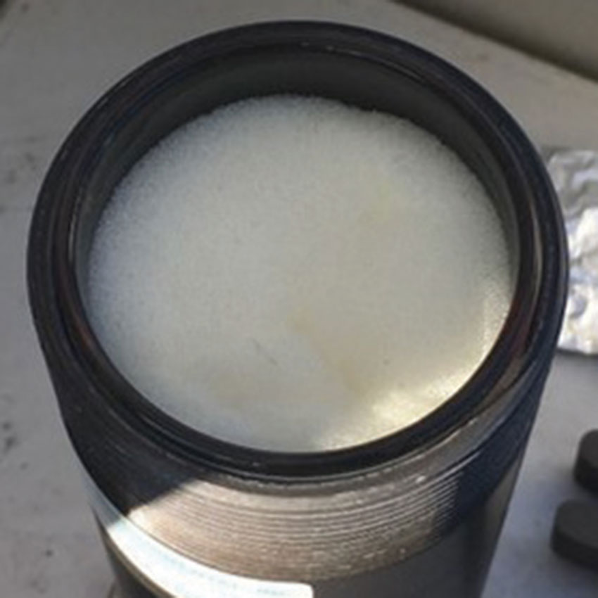 Photo: Polyurethane foam after air sampling by Battelle