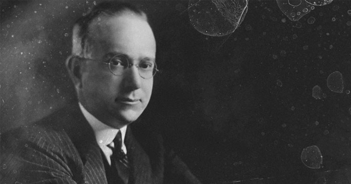alt= black and white image of battelle founder Gordon Battelle