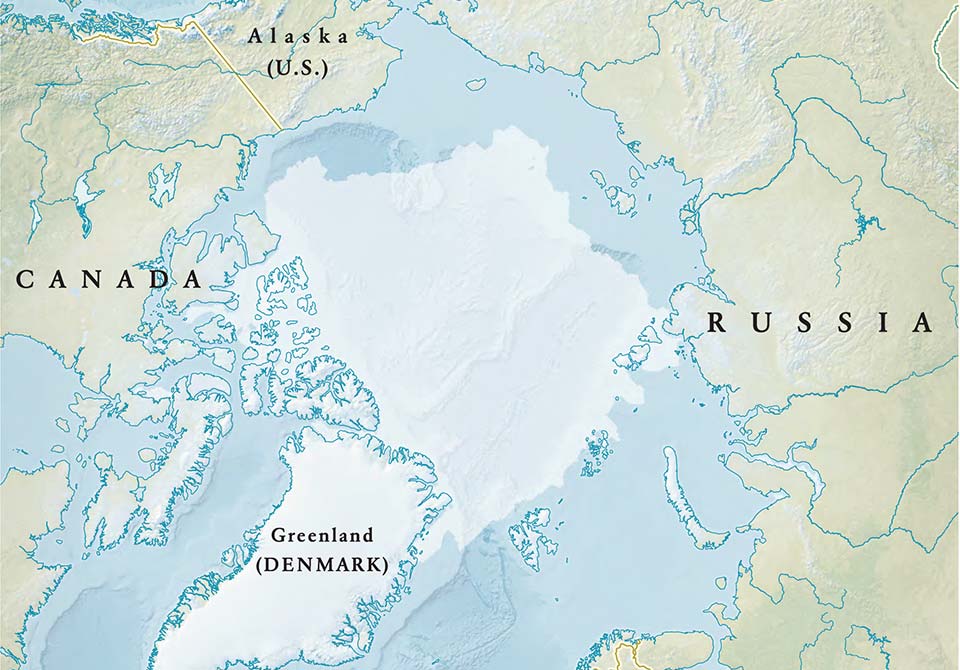 Photo: map of the artic circle battelle aro provides support to