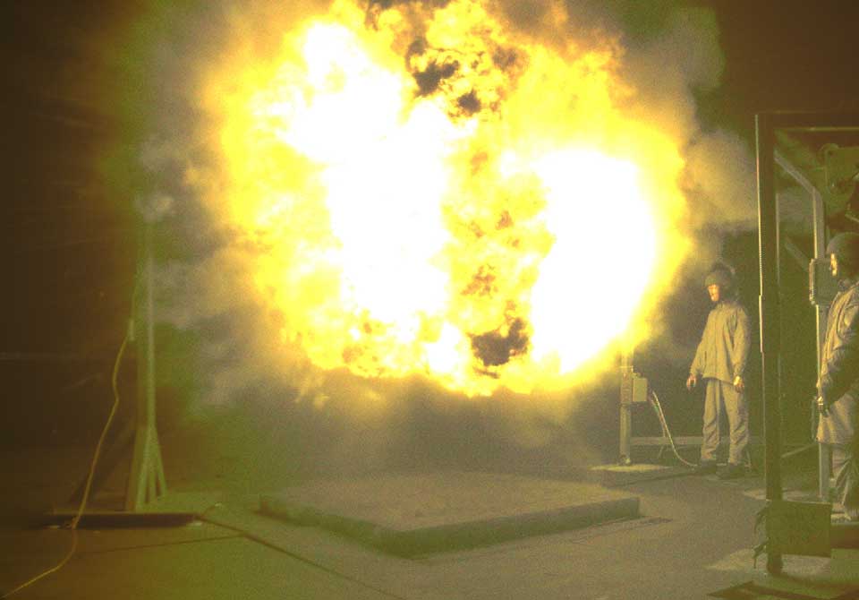 HERLA-callout Photo: Image of an experiment being conducted at our HERLA facility