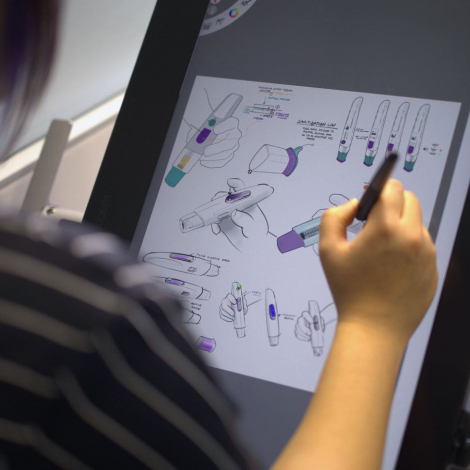 medical-devices-design-development-phase-1 Image: Medical device industrial designer creating device concepts