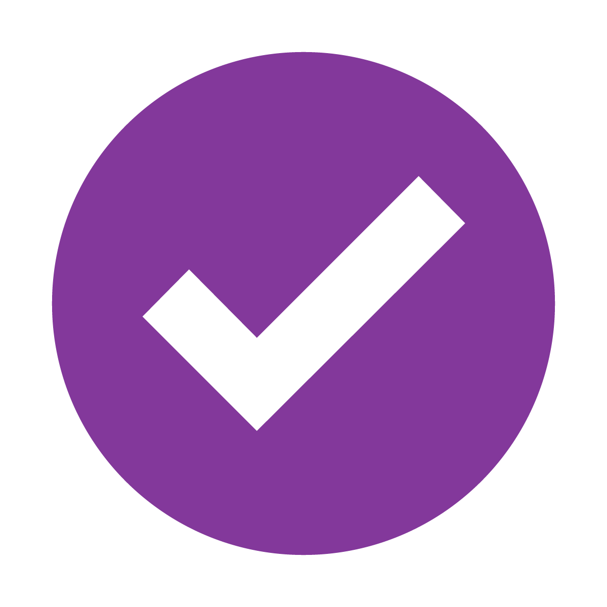 checkmark purple Icon: Purple checkmark