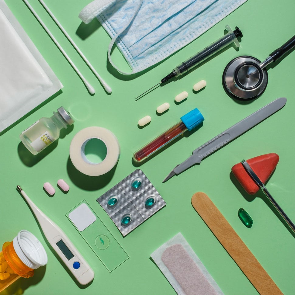 pfas-and-medical-devices-faqs-feature-block Image: Various medical devices that may contain PFAS chemicals