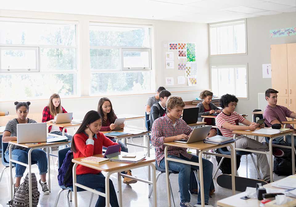 Group of stem students in a a classroom Photo: group of stem students in a a classroom