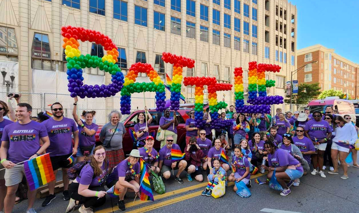 Photo: Battelle employees at Columbus Pride Parade