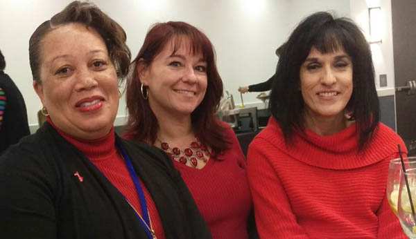 Employees wear red at Metropolitan Methodist Hospital